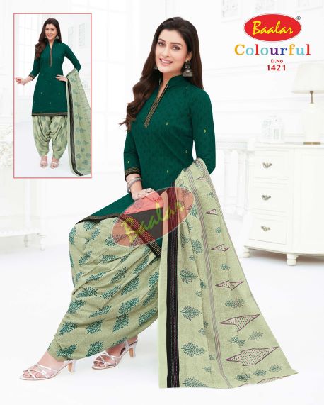 Baalar Colourful Vol-14 Cotton Designer Exclusive Patiyala Dress Material